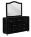 Deanna Button Tufted Dresser Mirror Black - Furniture Stars (Chicago, IL)