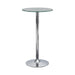 Abiline Glass Top Round Bar Table Chrome - Furniture Stars (Chicago, IL)