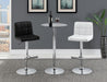 Lenny Adjustable Bar Stools Chrome and White (Set of 2) - Furniture Stars (Chicago, IL)
