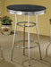 Theodore Round Bar Table Black and Chrome - Furniture Stars (Chicago, IL)