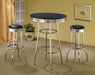 Theodore Round Bar Table Black and Chrome - Furniture Stars (Chicago, IL)