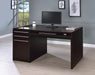 Halston 3-drawer Connect-it Office Desk Cappuccino - Furniture Stars (Chicago, IL)