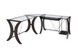Monterey 3-piece L-shaped Computer Desk Set Cappuccino - Furniture Stars (Chicago, IL)