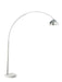 Krester Arched Floor Lamp Brushed Steel and Chrome - Furniture Stars (Chicago, IL)