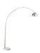 Krester Arched Floor Lamp Brushed Steel and Chrome - Furniture Stars (Chicago, IL)
