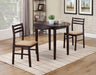 Bucknell 3-piece Dining Set with Drop Leaf Cappuccino and Tan - Furniture Stars (Chicago, IL)