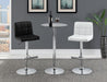 Lenny Adjustable Bar Stools Chrome and Black (Set of 2) - Furniture Stars (Chicago, IL)