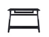 Mallet Computer Desk with Bottom Shelf Black - Furniture Stars (Chicago, IL)