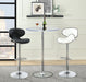 Edenton Upholstered Adjustable Height Bar Stools Black and Chrome (Set of 2) - Furniture Stars (Chicago, IL)