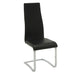 Montclair High Back Dining Chairs Black and Chrome (Set of 4) - Furniture Stars (Chicago, IL)