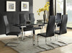 Montclair High Back Dining Chairs Black and Chrome (Set of 4) - Furniture Stars (Chicago, IL)