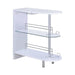 Adolfo 3-tier Bar Table Glossy White and Clear - Furniture Stars (Chicago, IL)