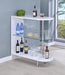 Adolfo 3-tier Bar Table Glossy White and Clear - Furniture Stars (Chicago, IL)