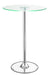 Thea LED Bar Table Chrome and Clear - Furniture Stars (Chicago, IL)
