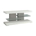 Cogswell 2-shelf TV Console Glossy White - Furniture Stars (Chicago, IL)