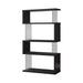 Emelle 4-tier Bookcase Black and Clear - Furniture Stars (Chicago, IL)