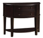 Diane 2-drawer Demilune Shape Console Table Cappuccino - Furniture Stars (Chicago, IL)