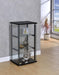 Cyclamen 3-shelf Glass Curio Cabinet Black and Clear - Furniture Stars (Chicago, IL)