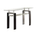 Dyer Tempered Glass Sofa Table with Shelf Black - Furniture Stars (Chicago, IL)
