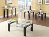 Dyer Tempered Glass Sofa Table with Shelf Black - Furniture Stars (Chicago, IL)
