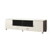 Burkett 2-drawer TV Console White and Grey - Furniture Stars (Chicago, IL)