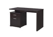 Irving 2-drawer Office Desk with Cabinet Cappuccino - Furniture Stars (Chicago, IL)