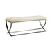 Walton Bench with Metal Base White and Chrome - Furniture Stars (Chicago, IL)