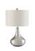 Junko Drum Shade Table Lamp Chrome and White - Furniture Stars (Chicago, IL)