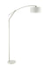 Moniz Adjustable Arched Arm Floor Lamp Chrome and White - Furniture Stars (Chicago, IL)