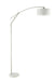 Moniz Adjustable Arched Arm Floor Lamp Chrome and White - Furniture Stars (Chicago, IL)