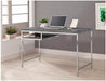 Kravitz Rectangular Writing Desk Weathered Grey and Chrome - Furniture Stars (Chicago, IL)