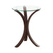 Edgar Round Accent Table Cappuccino - Furniture Stars (Chicago, IL)