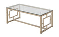 Merced Rectangle Glass Top Coffee Table Nickel - Furniture Stars (Chicago, IL)