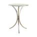 Eloise Round Accent Table with Curved Legs Chrome - Furniture Stars (Chicago, IL)