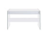 Dobrev 2-drawer Writing Desk Glossy White and Clear - Furniture Stars (Chicago, IL)