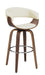 Zion Upholstered Swivel Bar Stool Walnut and Ecru - Furniture Stars (Chicago, IL)