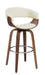 Zion Upholstered Swivel Bar Stool Walnut and Ecru - Furniture Stars (Chicago, IL)
