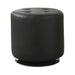 Bowman Round Upholstered Ottoman Black - Furniture Stars (Chicago, IL)
