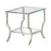 Saide Square End Table with Mirrored Shelf Chrome - Furniture Stars (Chicago, IL)