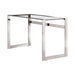 Hartford Glass Top Writing Desk Chrome - Furniture Stars (Chicago, IL)