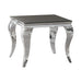 Luna Square End Table Chrome and Black - Furniture Stars (Chicago, IL)