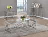 Lille Glass Top Rectangular Sofa Table Accents Chrome - Furniture Stars (Chicago, IL)