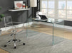 Ripley Glass Writing Desk Clear - Furniture Stars (Chicago, IL)