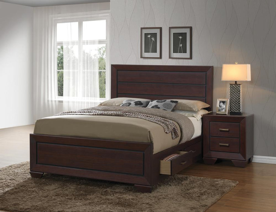 Kauffman Queen Storage Bed Dark Cocoa - Furniture Stars (Chicago, IL)