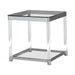 Anne End Table with Lower Shelf Chrome and Clear - Furniture Stars (Chicago, IL)