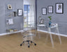 Amaturo Office Chair with Casters Clear and Chrome - Furniture Stars (Chicago, IL)