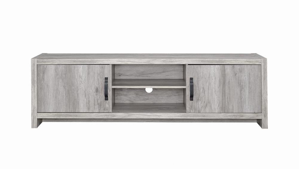 Burke 2-drawer TV Console Grey Driftwood - Furniture Stars (Chicago, IL)