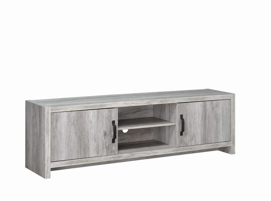 Burke 2-drawer TV Console Grey Driftwood - Furniture Stars (Chicago, IL)