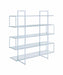 Elmer 5-shelf Bookcase Chrome and Clear - Furniture Stars (Chicago, IL)