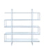 Elmer 5-shelf Bookcase Chrome and Clear - Furniture Stars (Chicago, IL)